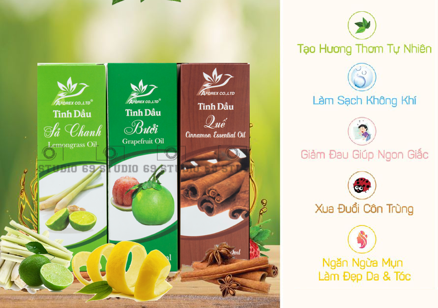 [[ 2 Chai Tinh Dầu Hồi + Quế - Xông, Uống, Ngâm, Thoa ]] - AFOREX - Hàng Chính Hãng