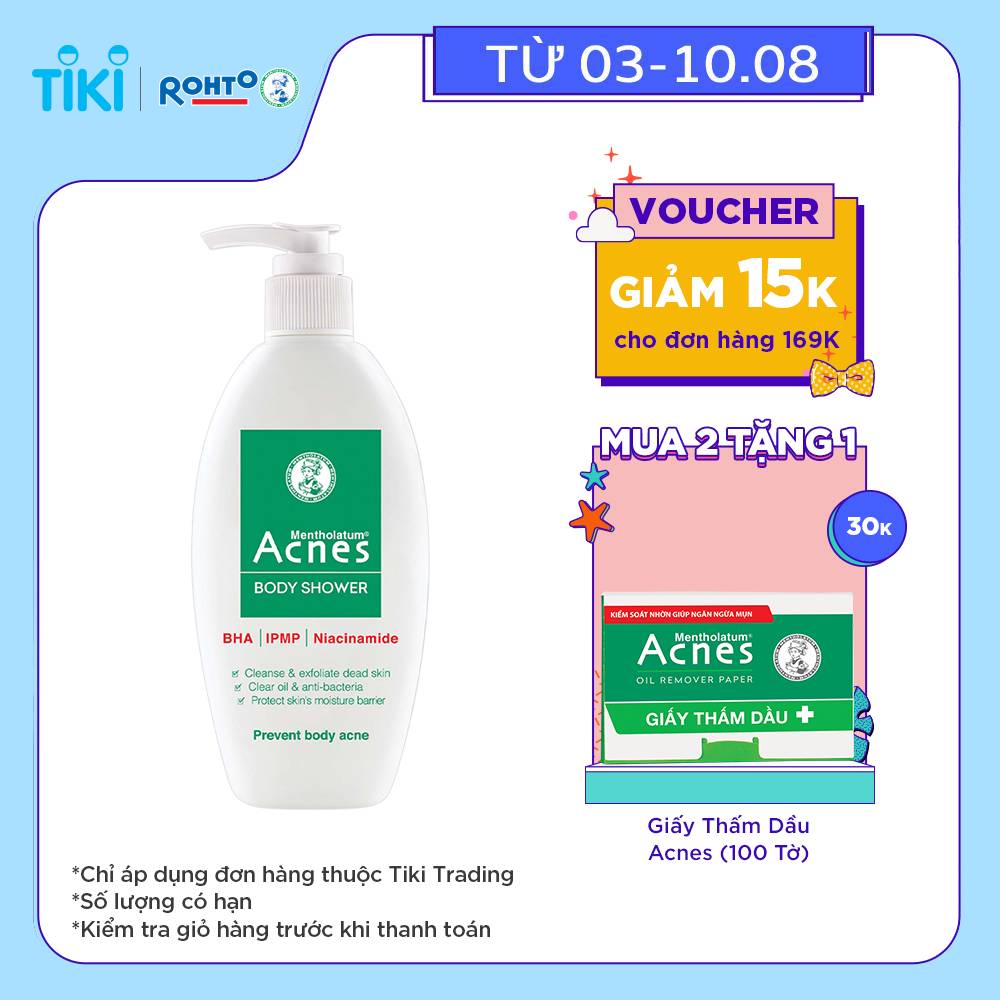 Sữa Tắm Ngăn Ngừa Mụn Acnes Body Shower (180g)