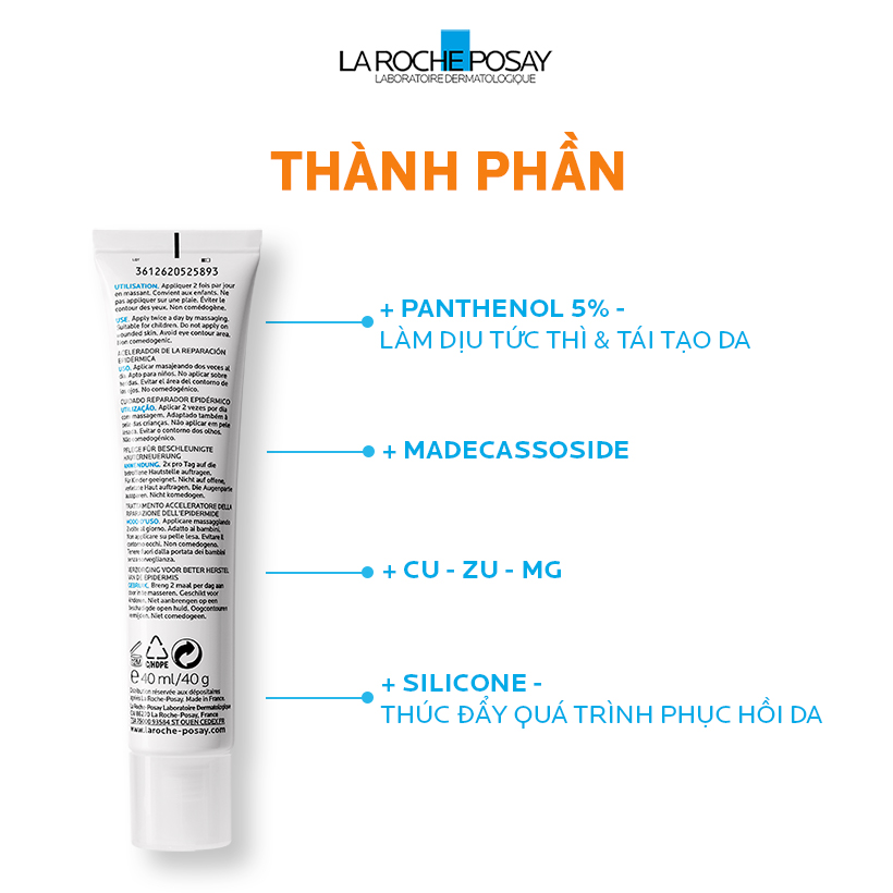 Kem Dưỡng Dạng Gel Giúp Làm Mờ Sẹo Giúp Làm Dịu, Hỗ Trợ Quá Trình Phục Hồi, Và Tái Tạo Da Phù Hợp Cho Trẻ Em La Roche-Posay