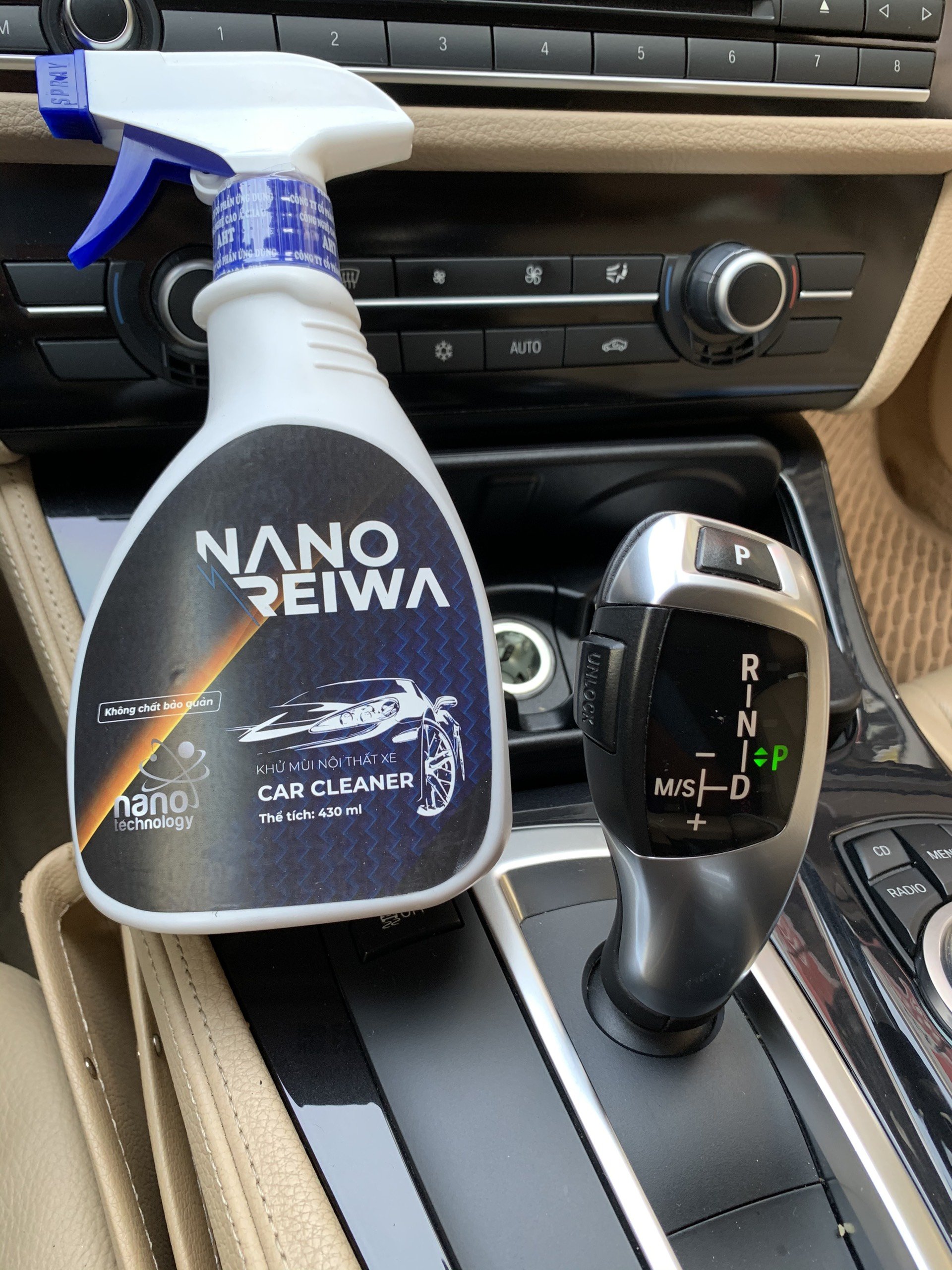 Chai xịt diệt khuẩn khử mùi ô tô xe khách bằng nano bạc Nano Reiwa 430ml hương bạc hà dịu nhẹ, được chứng nhận viện Pasteur an toàn cho trẻ em - Hàng chính hãng