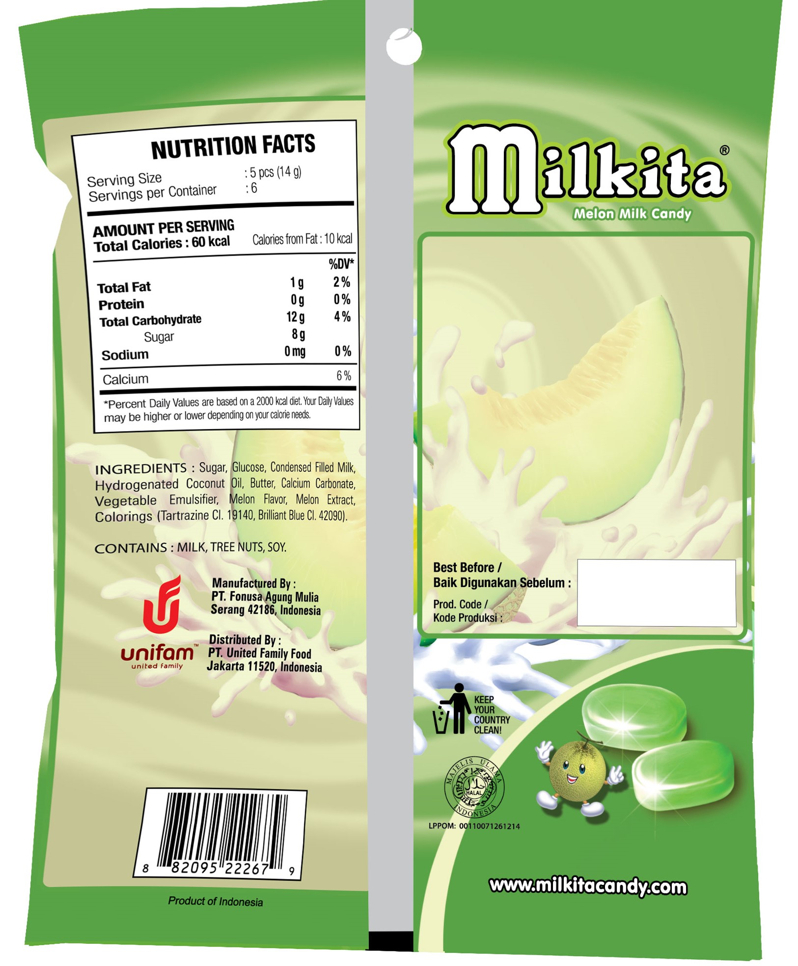 Kẹo Sữa Milkita Dưa Gang