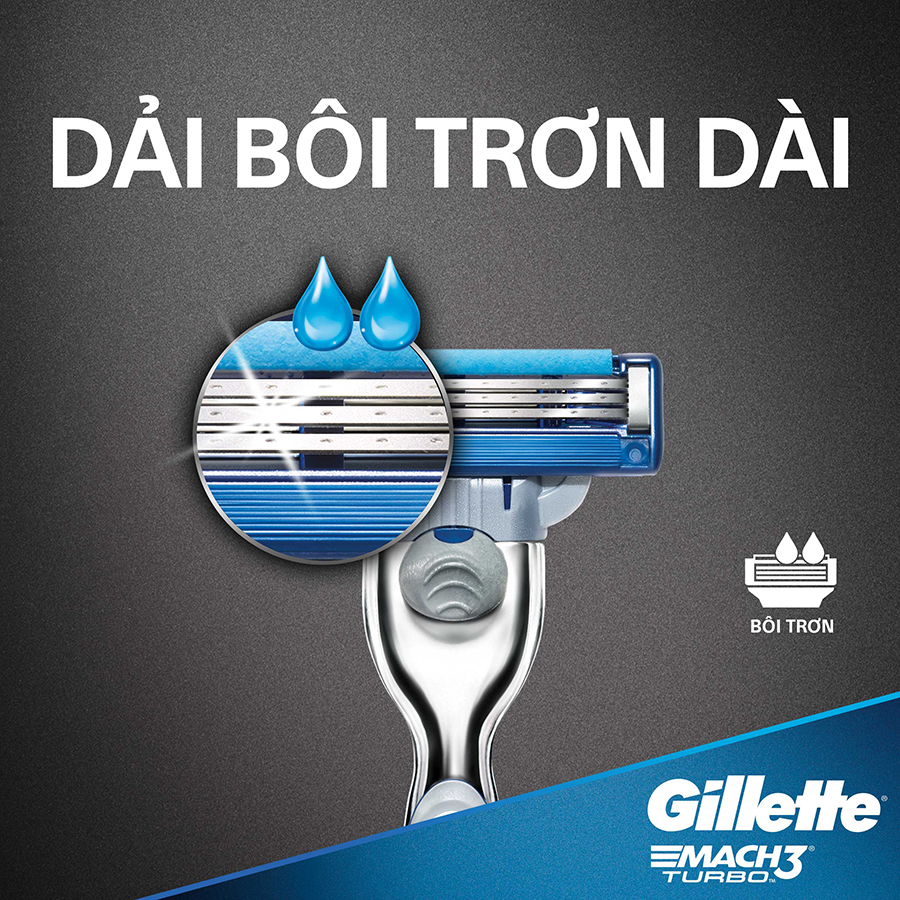 Lưỡi Dao Cạo GILLETTE Mach3 Turbo Vỉ 4 Lưỡi