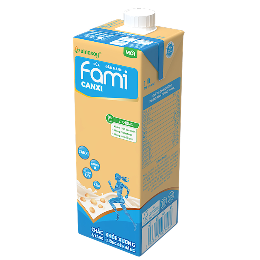 Thùng 10 Hộp Sữa đậu nành Fami Canxi (1000ml/Hộp)