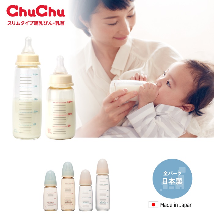 Combo Bình Sữa  PPSU Cổ Thường 240ML + 1 Núm Vú Silicon Siêu Mềm (chống đầy hơi, sặc sữa) Chuchubaby