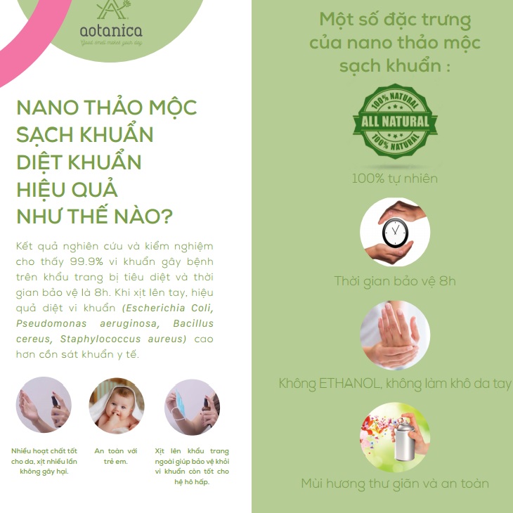 Nano thảo mộc sạch khuẩn FluStop