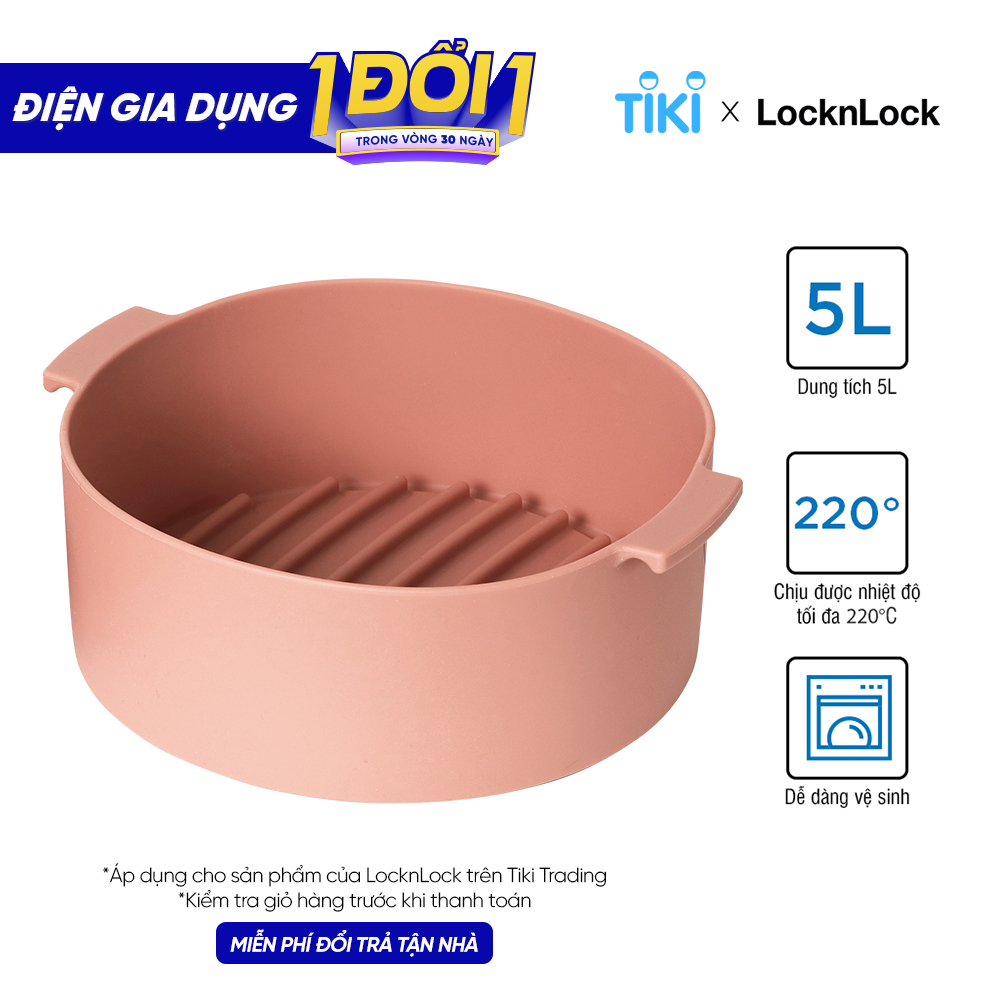 Khay Silicone Dành Cho Nồi Chiên Không Dầu Và Lò Vi Sóng Lock&Lock CKB002 - Hàng Chính Hãng