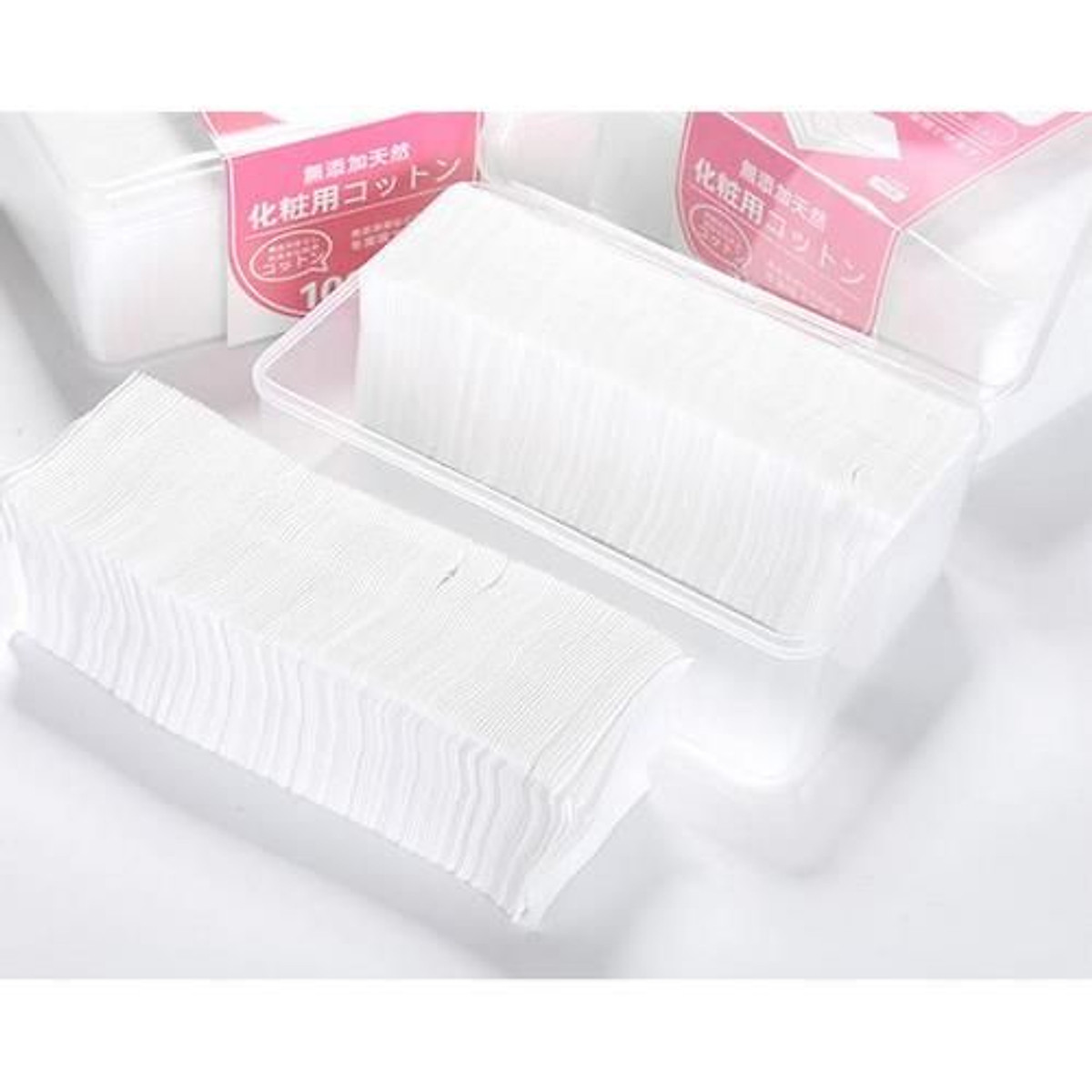 Combo 2 hộp bông tẩy trang Miniso 1000 miếng 100% Cotton Nhật