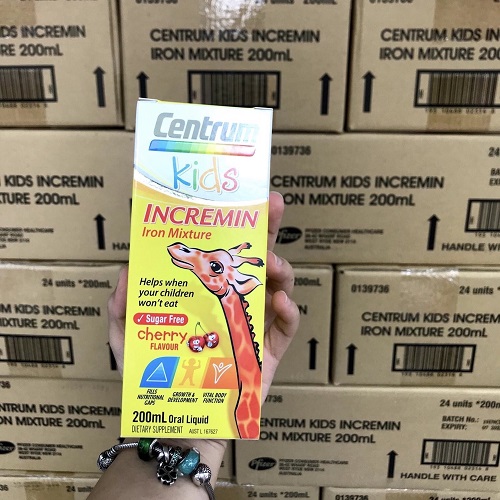 Siro ăn ngon Centrum Kids Incremin Iron Mixture, hỗ trợ trẻ biếng ăn (200ml) - Nhập khẩu Australia