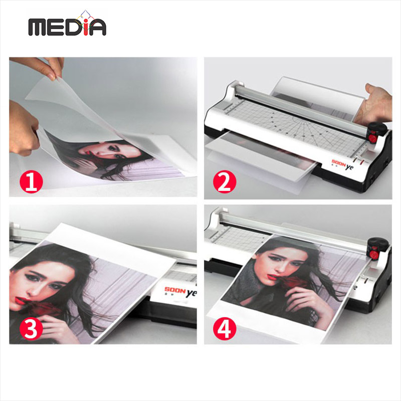 Màng Ép Plastic A4 MEDIA inkjet, Màng Ép Nhựa Plastic, Kích Thước 21.5 x 32cm (A4), Độ Dày 40-60-80 Micro, 100 Tờ, Lưu Trữ Bảo Vệ Tài Liệu, Ảnh Màu Khỏi Bụi Bẩn, Ẩm Móc Và Nước - Hàng Chính Hãng