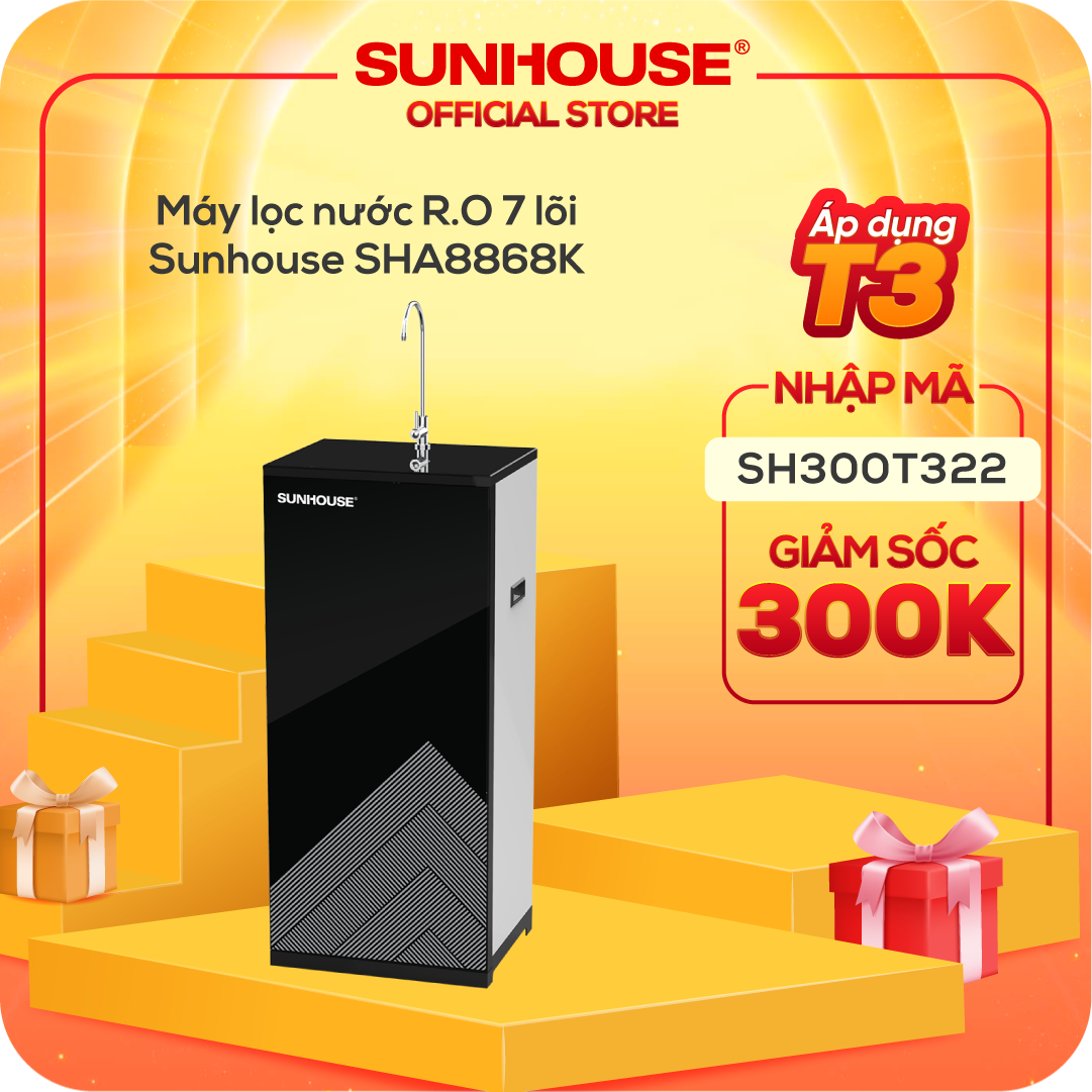 Máy Lọc Nước RO 7 Lõi Sunhouse SHA8868K - Hàng Chính Hãng