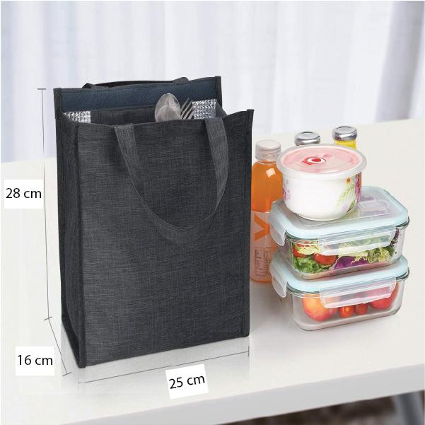 Túi Đựng Hộp Cơm Giữ Nhiệt (Lunch Bag, Lunch Box) Văn Phòng Vải Bố Tote Canvas Loại To Dành Cho Nam Nữ Đi Làm Đựng Thức Ăn Trưa Tặng Kèm Túi Đựng Muỗng Nĩa Cực Xinh Chất Lượng Giá Rẻ