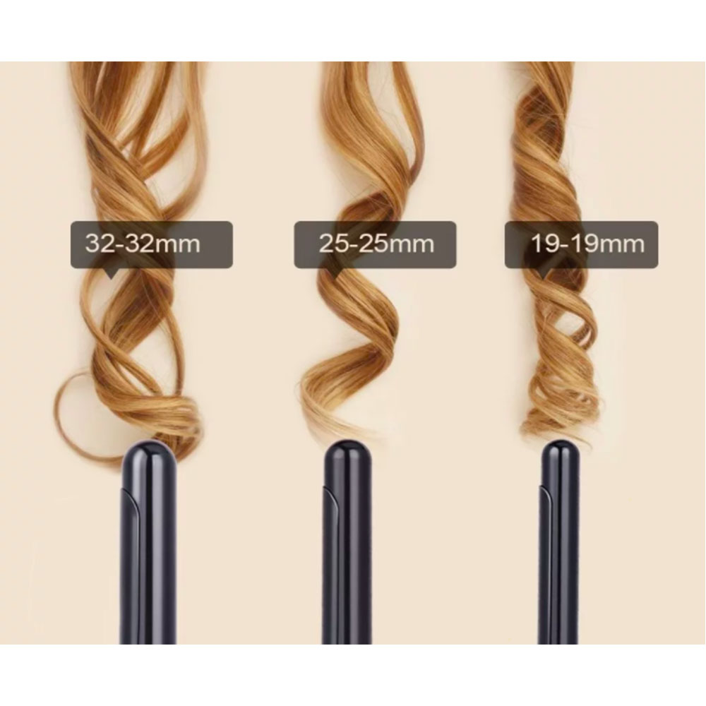 Máy Uốn Tóc PYT Clip Free Curling Wand 19mm - Màu Đen - Lõi Sứ Bọc Tourmaline - Kèm Găng Tay Chịu Nhiệt