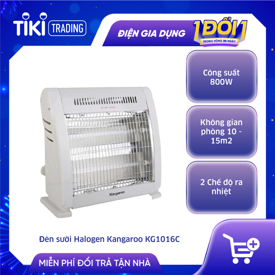 Đèn Sưởi Halogen Nhà Tắm Kangaroo KG1016C (800W) - Hàng chính hãng