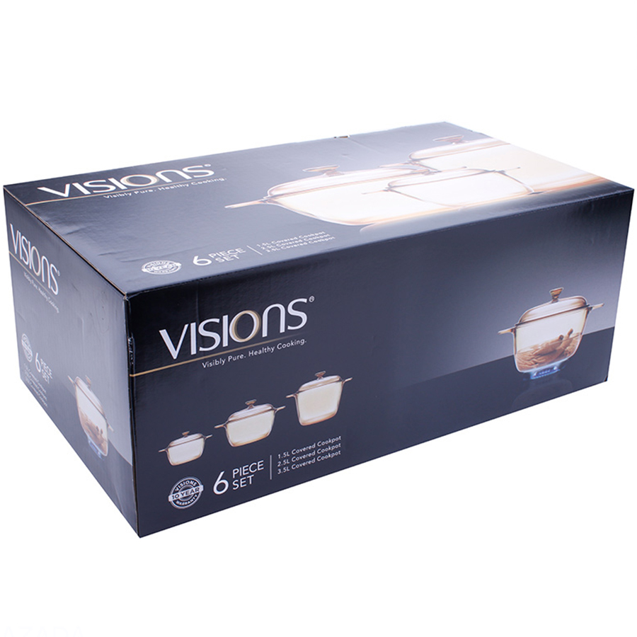 Bộ 3 Nồi Thủy Tinh Visions VS-330