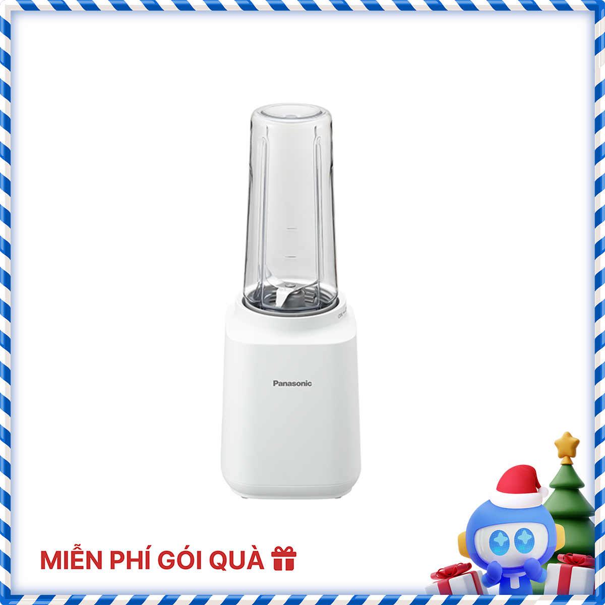 Máy xay sinh tố Mini Panasonic MX-XP103WRA – Nhỏ gọn, bỏ túi tiện dụng - Kèm 2 cốc đựng thay thế - Hàng chính hãng