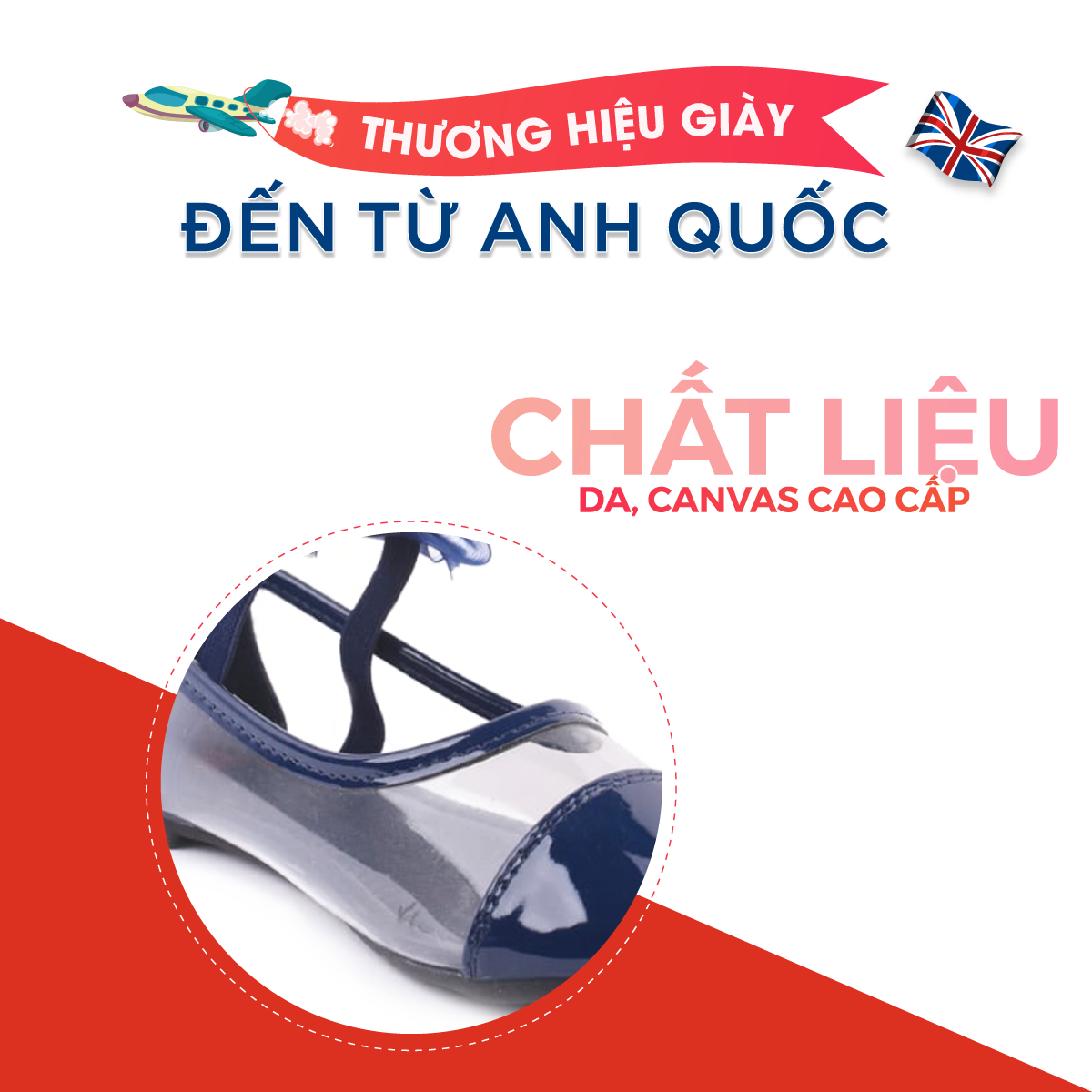 Giày Búp Bê Bé Gái Đi Học Đi Chơi Crown Space UK Ballerina Trẻ Em Cao Cấp CRUK3114- Xanh Navi Nhẹ Êm Thoáng Size 30-36/6-14 Tuổi