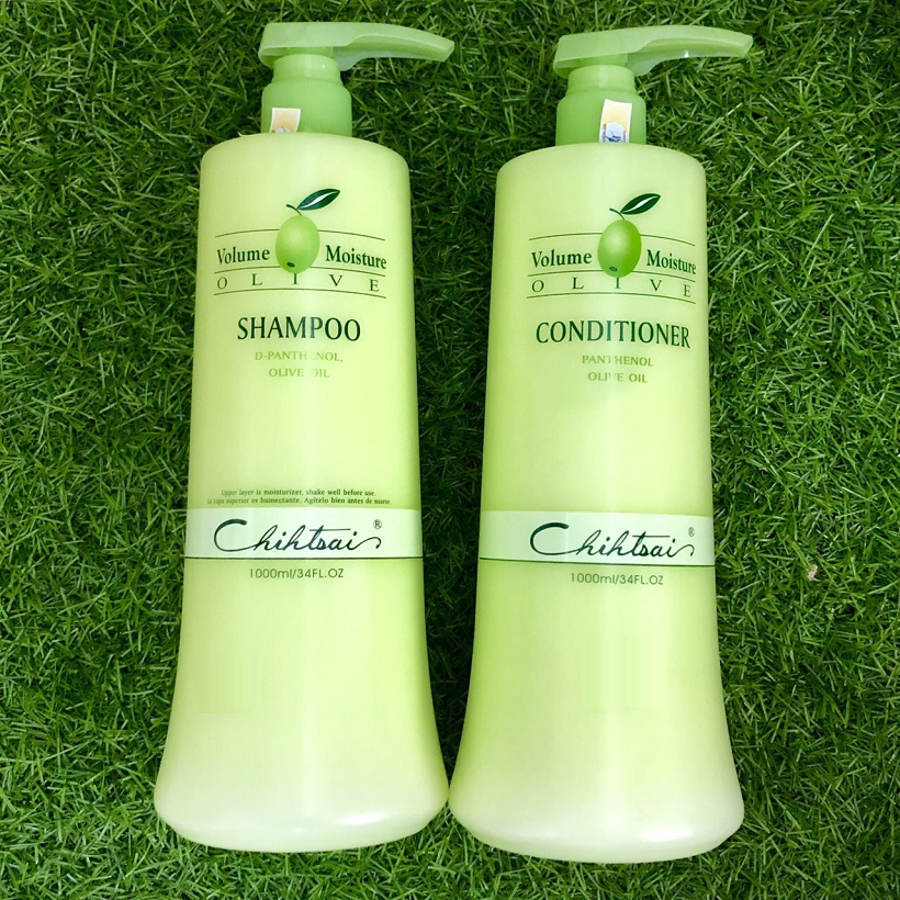 Cặp dầu gội xả siêu mượt Chihtsai Volume Moisture Olive Shampoo & Conditioner 1000ml