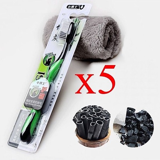 Combo 4 Bàn Chải đánh răng Than Hoạt Tính Carbon Cao cấp