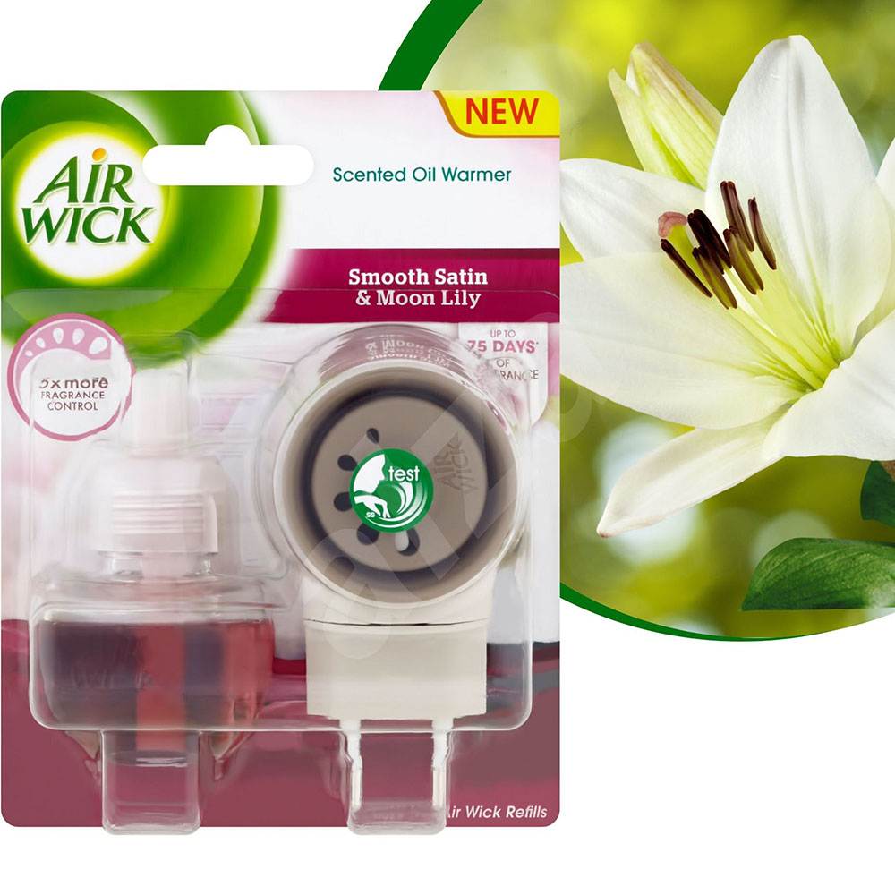 Bộ khuếch tán tinh dầu tự động Air Wick Smooth Satin &amp; Moon Lily 19ml QT04987 - hương hoa ly