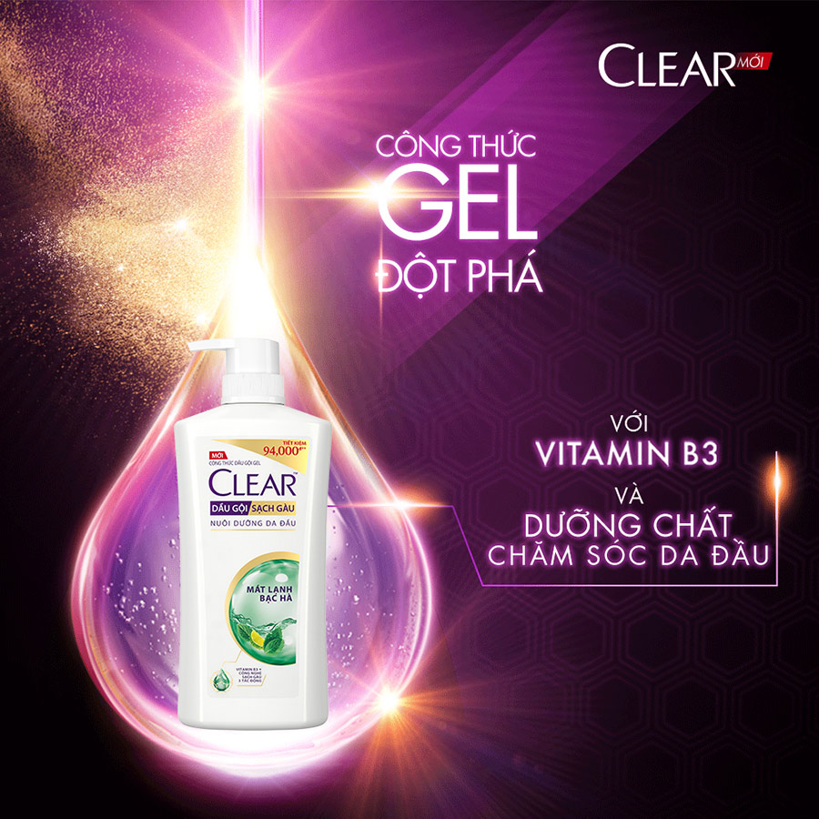 Combo 02 Dầu Gội Hỗ Trợ Trị Gàu Clear Mát Lạnh Bạc Hà