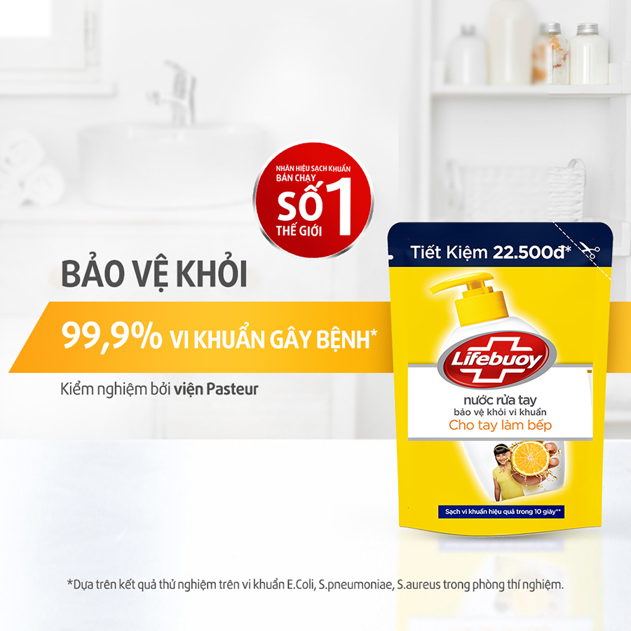 Combo 2 Nước rửa tay Lifebuoy chanh khử mùi túi 400g