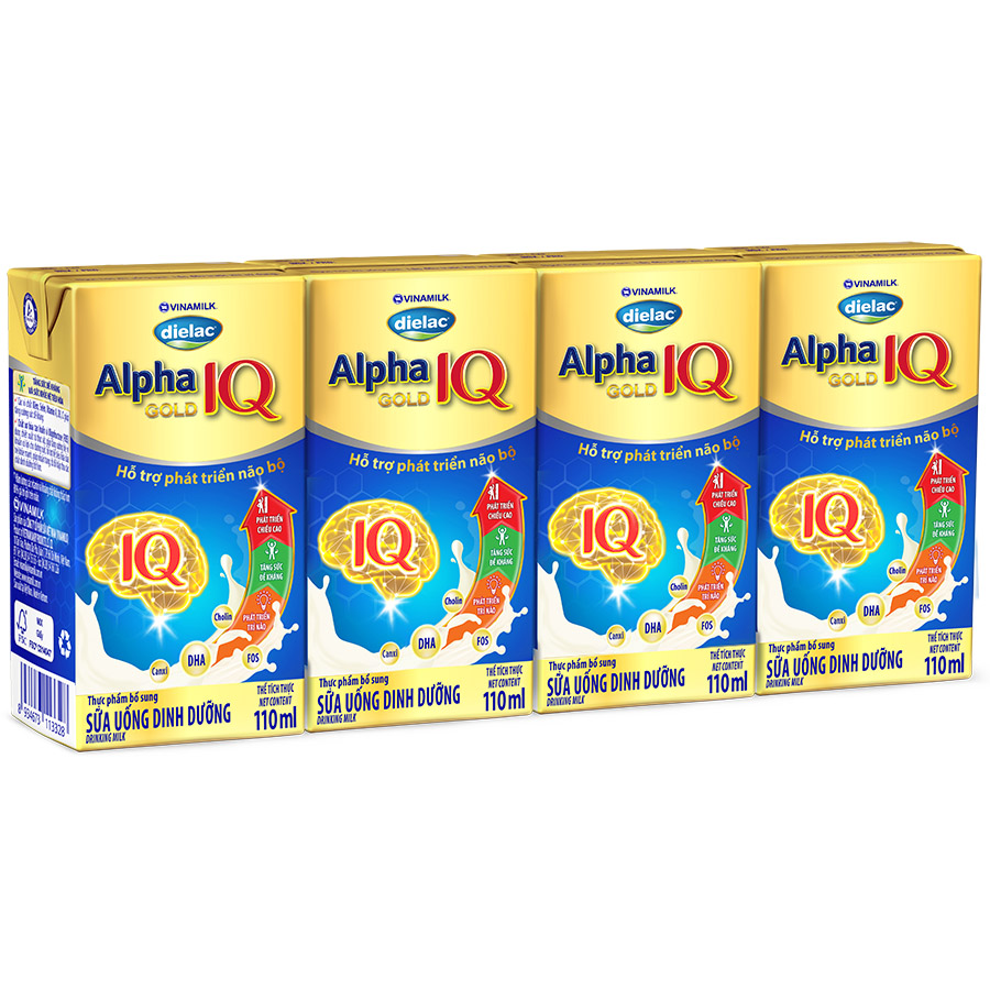 Thùng 48 Hộp Sữa Bột Pha Sẵn Vinamilk Dielac Alpha Gold IQ 110ml