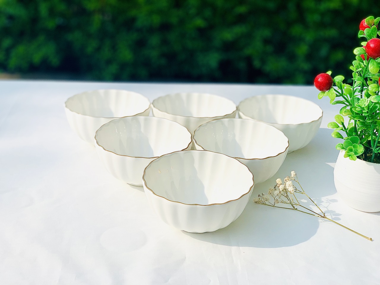 Bộ 6 bát cơm - Cotton - Erato - Hàng nhập khẩu Hàn Quốc - Cotton rice bowl