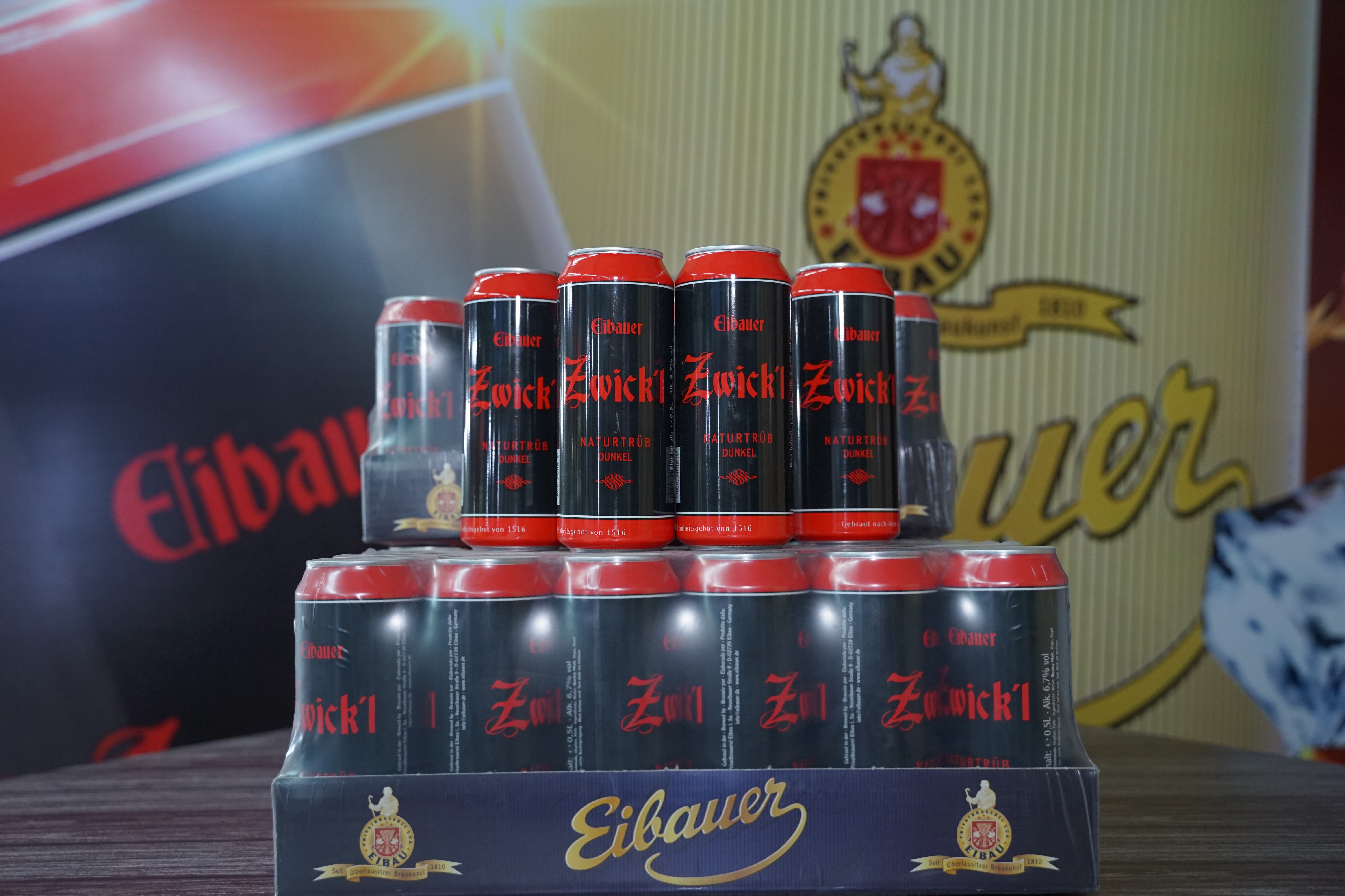 [BIA ĐỨC NHẬP KHẨU] Thùng 24 Lon Bia Thầy Tu EIBAUER ZWICK'L NATURTRÜB DUNKEL  6.7% 500ml - Hương Vị Độc Tôn Caramel Rang Cháy - Bia Đức Nhập Khẩu Chính Hãng