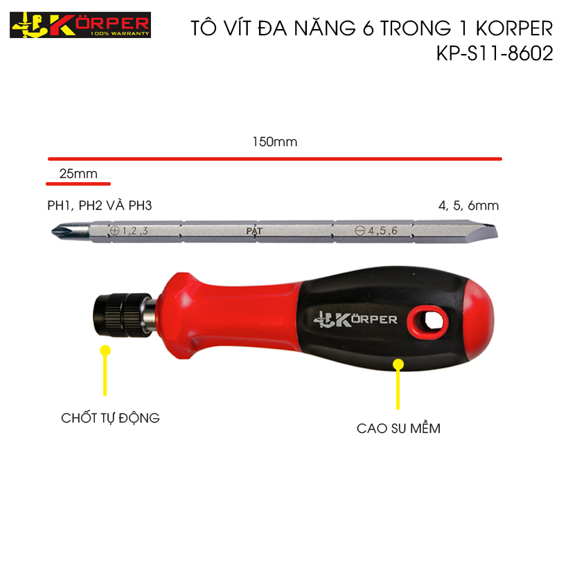 TÔ VÍT ĐA NĂNG 6 TRONG 1 KÖRPER KP-S11-8602