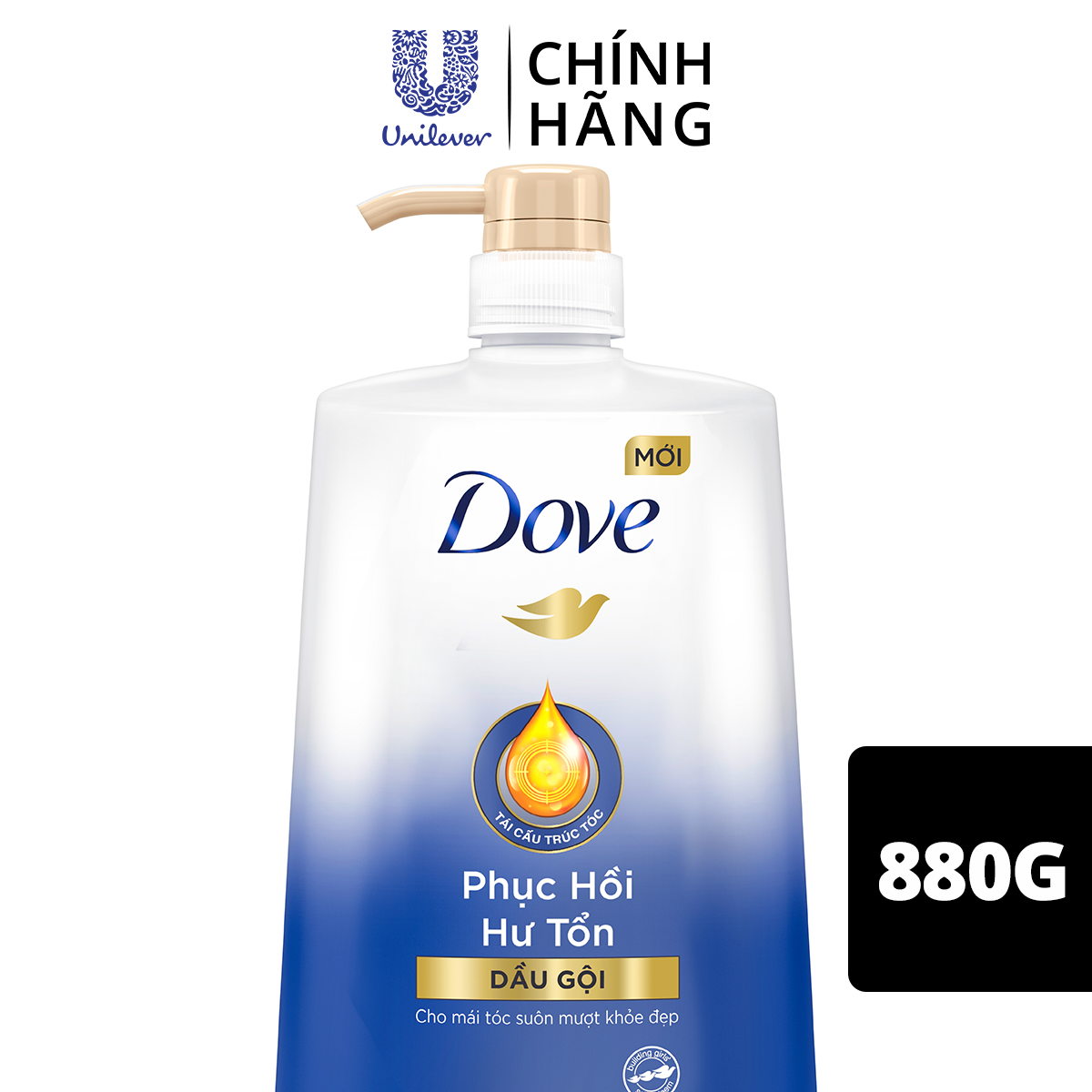 Dầu Gội Dove Phục Hồi Hư Tổn 880gr