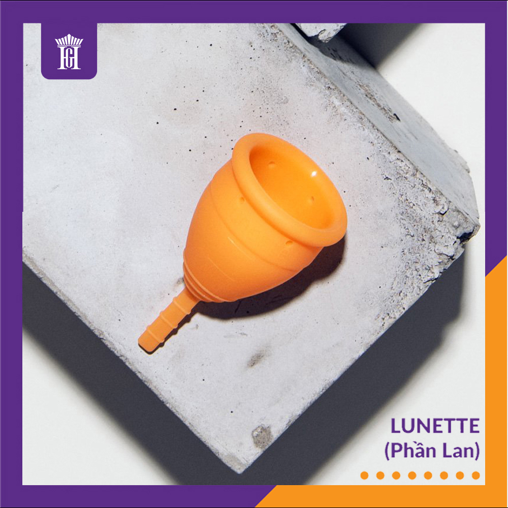 Cốc Nguyệt San Lunette Màu Cam - Vật Liệu 100% Silicon Y Tế Đạt Chứng Nhận FDA - Nguyên Tem Niêm Phong - Sản Xuất Tại Phần Lan - Hàng Chính Hãng - Lunette Menstrual Cup Orange
