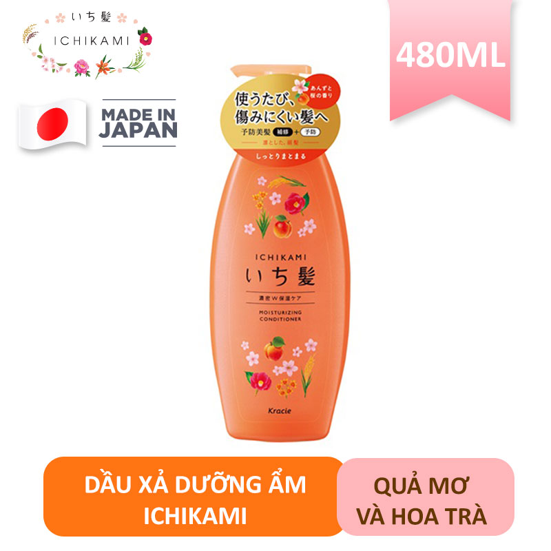 Dầu Xả Nhật Bản Ichikami Dưỡng Ẩm Cho Tóc 480ml