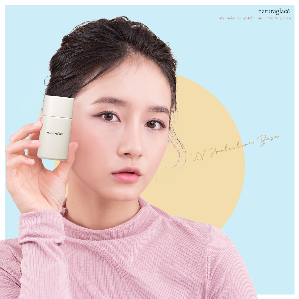Kem chống nắng hữu cơ kiêm kem lót dưỡng da - Naturaglacé UV PROTECTION BASE N