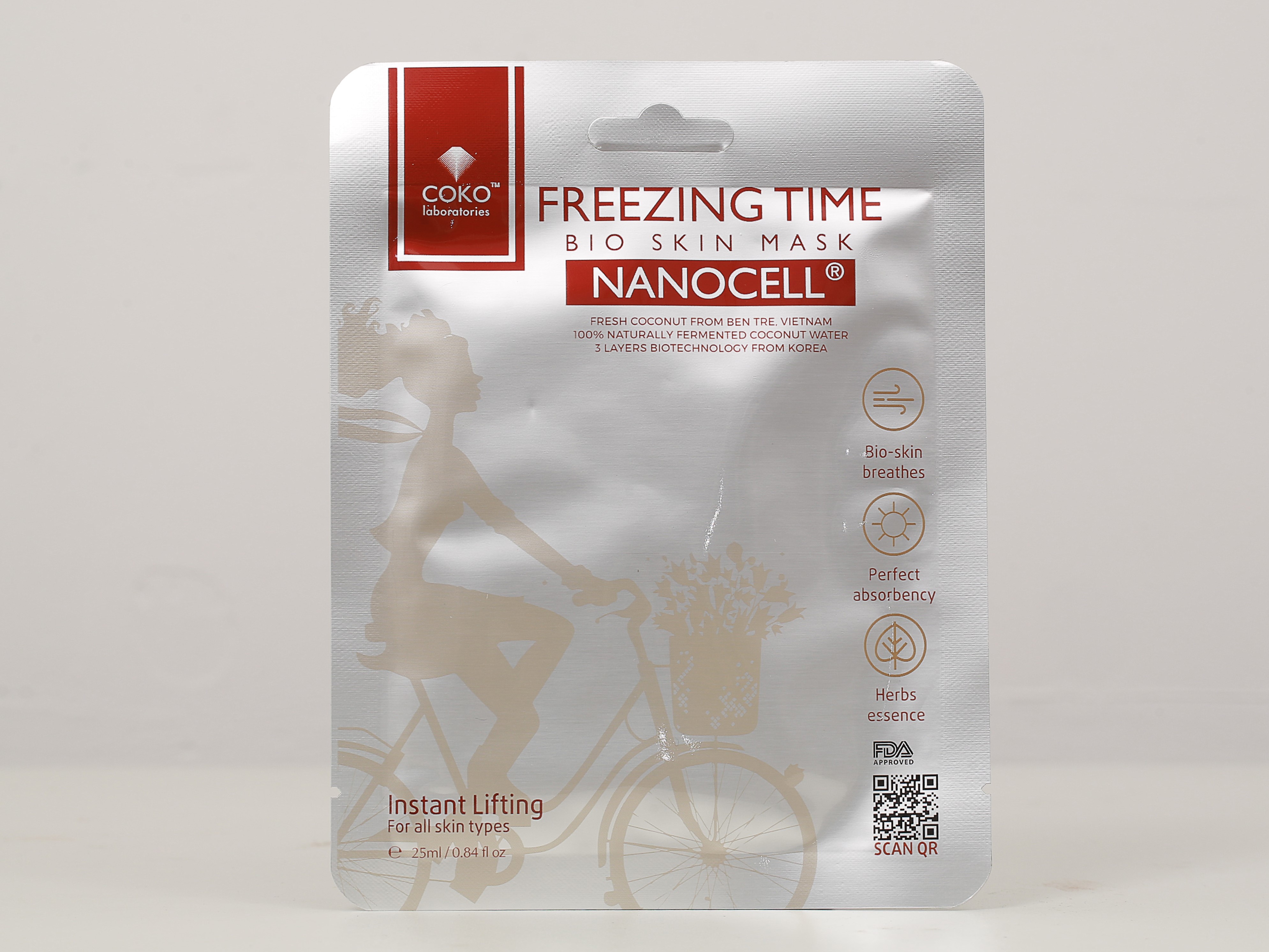 Combo 10 Mặt Nạ Da Sinh Học Dưỡng Da Ngăn Ngừa Lão Hóa COKO NANOCELL Freezing Time Mask (23g)