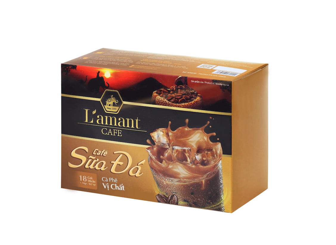 Cà phê hòa tan L'amant Sữa Đá Vị Chất thơm ngon (14 gói x 18gr)