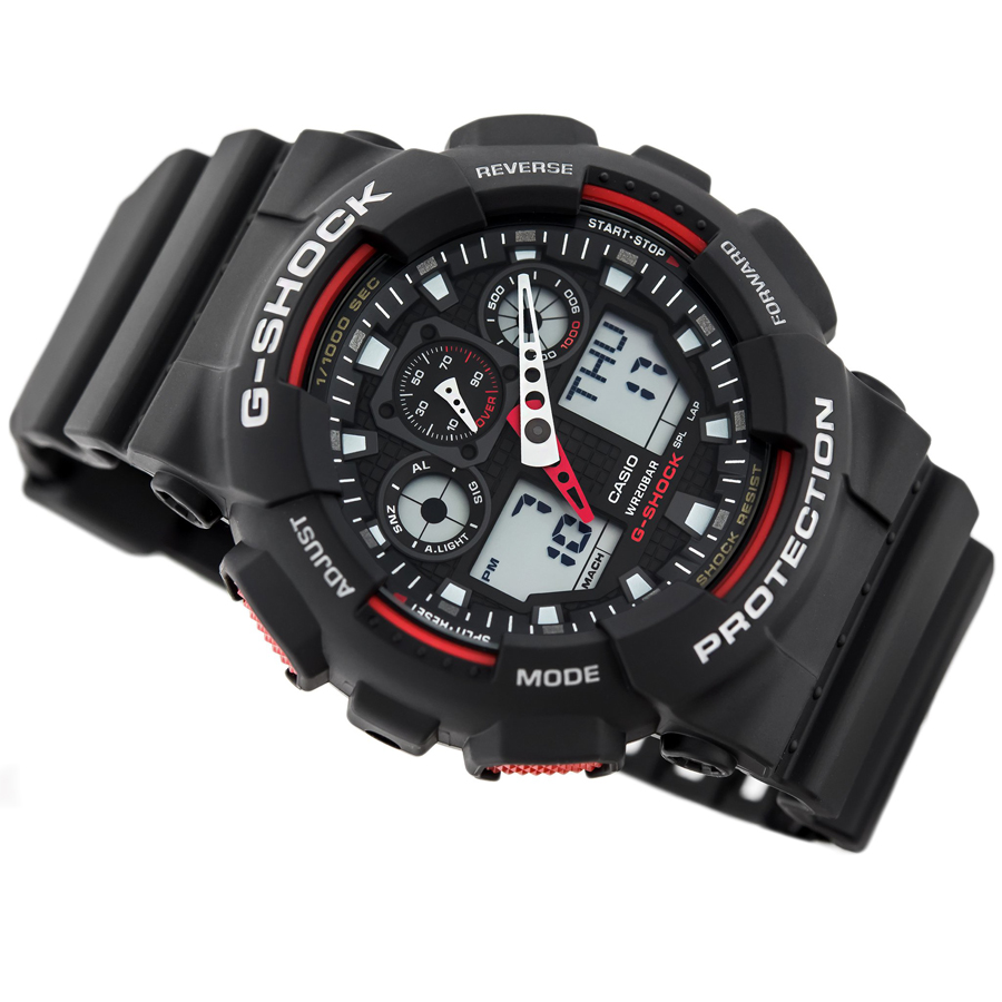 Đồng hồ nam dây nhựa Casio G-Shock chính hãng GA-100-1A4DR