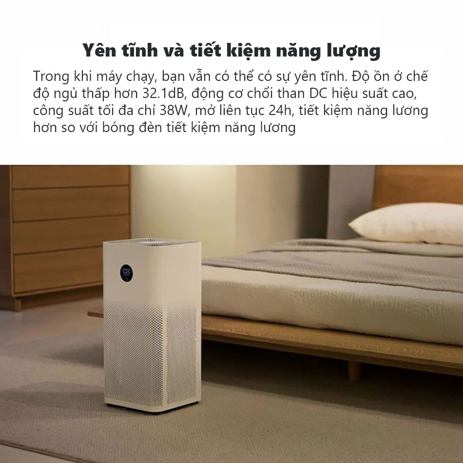 Máy lọc không khí Xiaomi Air Purifier 3 - Hàng Nhập Khẩu