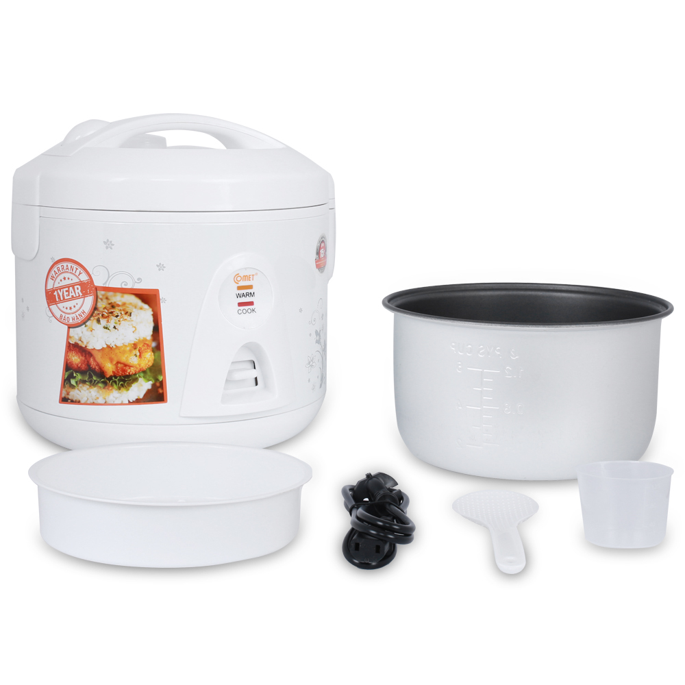 Nồi cơm điện Comet CM8028 1.2L - Hàng chính hãng - Giao Hoa Văn Ngẫu Nhiên