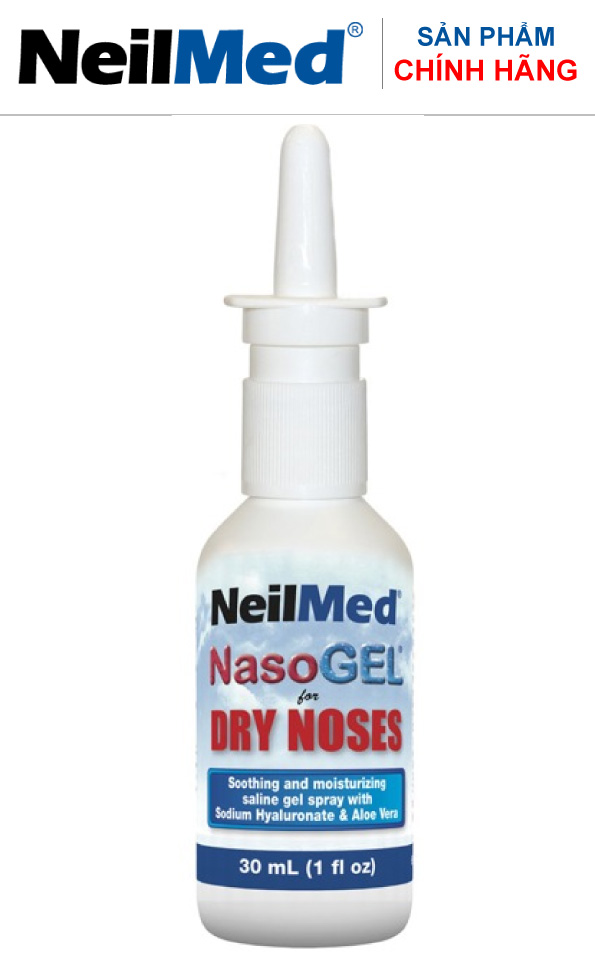 Gel Xịt Chống Khô Mũi, hỗ trợ điều trị Chảy Máu Cam, Làm Mềm Vãy Mũi - NeilMed NasoGel Spray - Xuất Xứ Mỹ