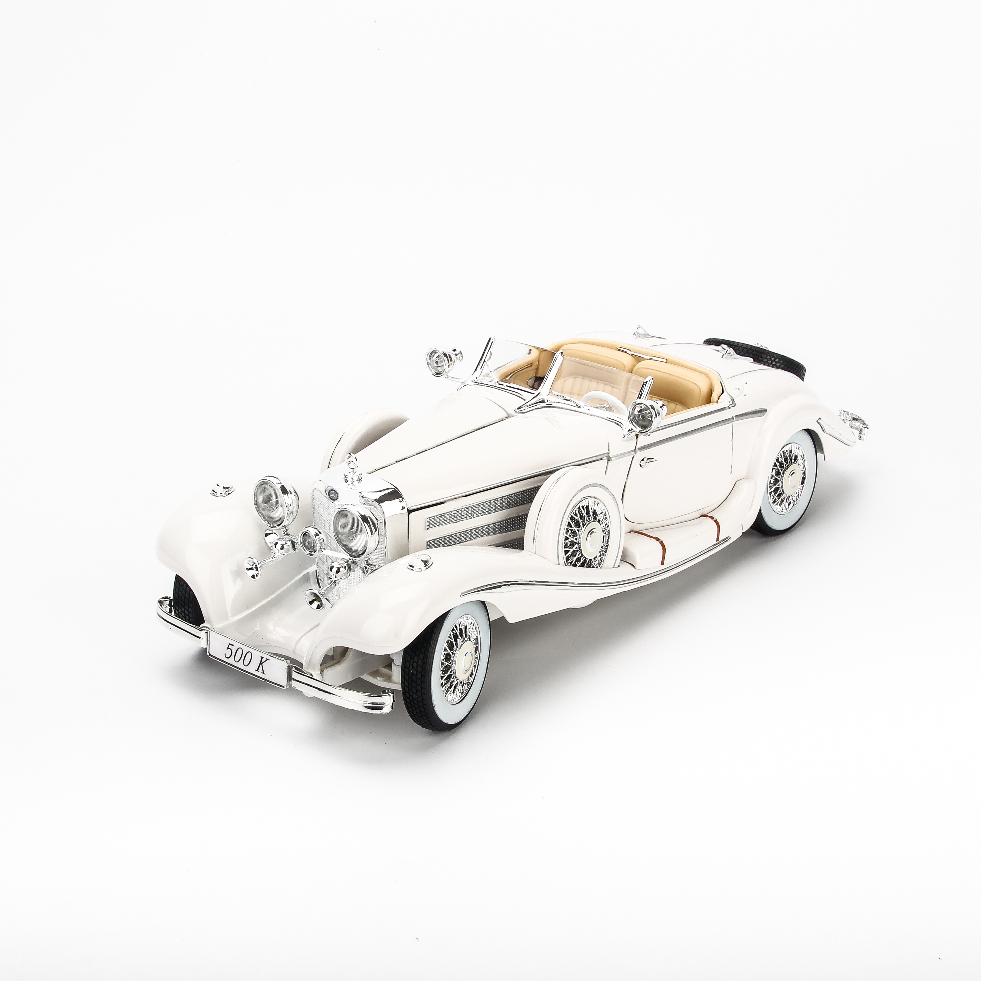 Mô Hình Xe Mercedes-Benz 500K TYP Special Roadster White 1:18 Maisto- MH 36055