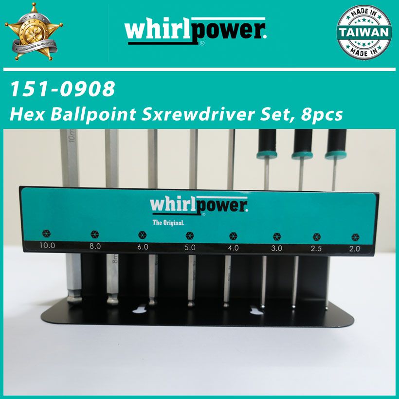 BỘ LỤC GIÁC 8 CÂY CHỮ T ĐẦU BI WHIRLPOWER
