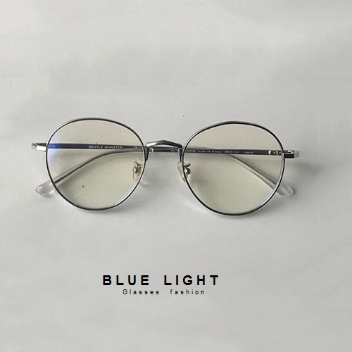 Kính Giả Cận, Gọng Kính Cận Nam Nữ Mắt Tròn Viền Dày Bạc Hàn Quốc - BLUE LIGHT SHOP