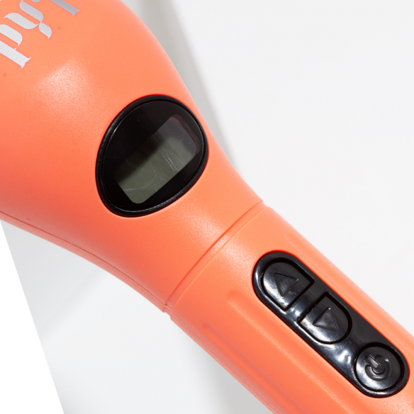 Máy Uốn Tóc Kỹ Thuật Số PYT Digital Curling Wand 25mm - Màu Cam - Kèm Găng Tay Chịu Nhiệt - Công Nghệ Nhiệt Hồng Ngoại Xa