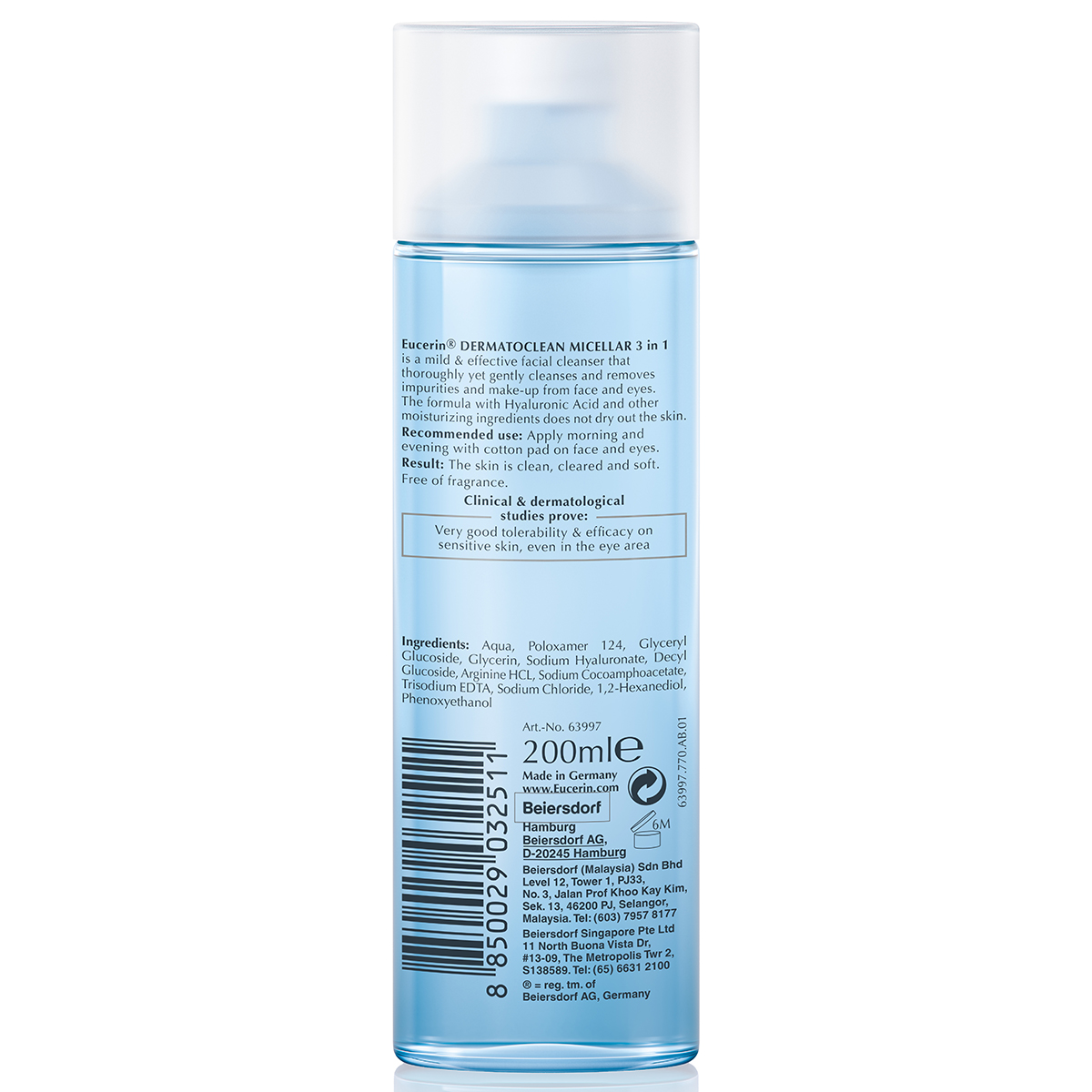 Nước Tẩy Trang Dịu Nhẹ Cho Da Nhạy Cảm Eucerin Dermato Clean Micellar Cleansing Fluid 3 In 1