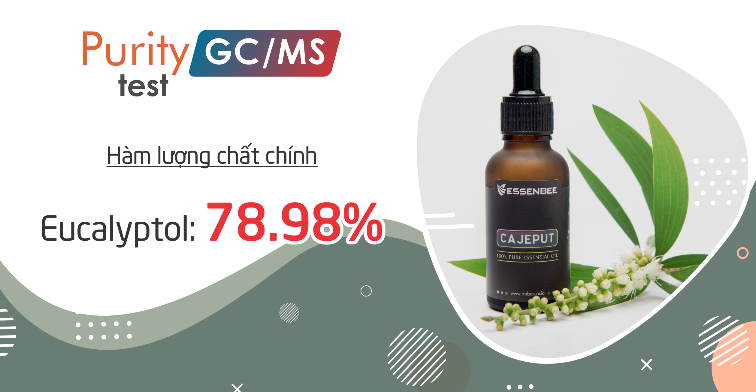 Tinh dầu thiên nhiên Tràm Gió - Essenbee - 30ml - Chống cảm lạnh, giảm ho, chống đầy hơi và khó tiêu. Chống côn trùng và muỗi đốt. Thích hợp và an toàn với phụ nữ mang thai và trẻ nhỏ.