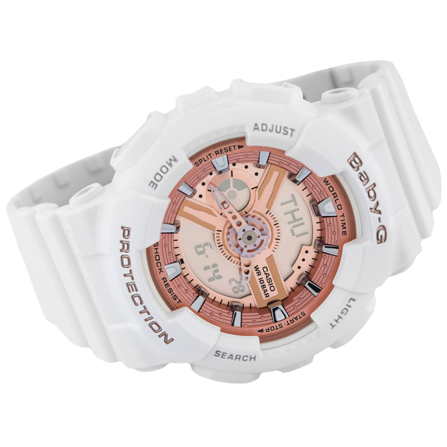 Đồng hồ nữ dây nhựa Casio Baby-G chính hãng Anh Khuê BA-110-7A1DR (43mm)