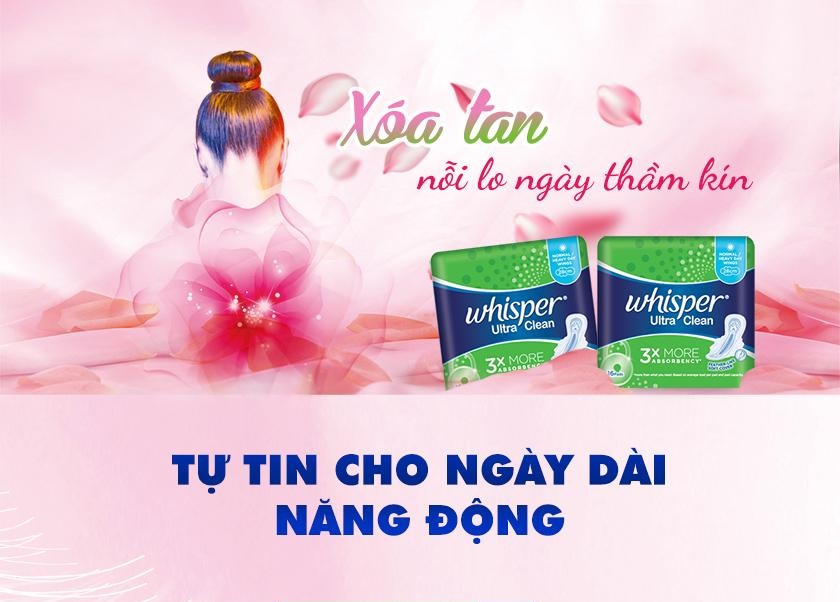 Combo 6 Băng Vệ Sinh Whisper Ultra Clean Siêu Mỏng Có Cánh Ngày Vừa 24cm (Gói 10 Miếng)