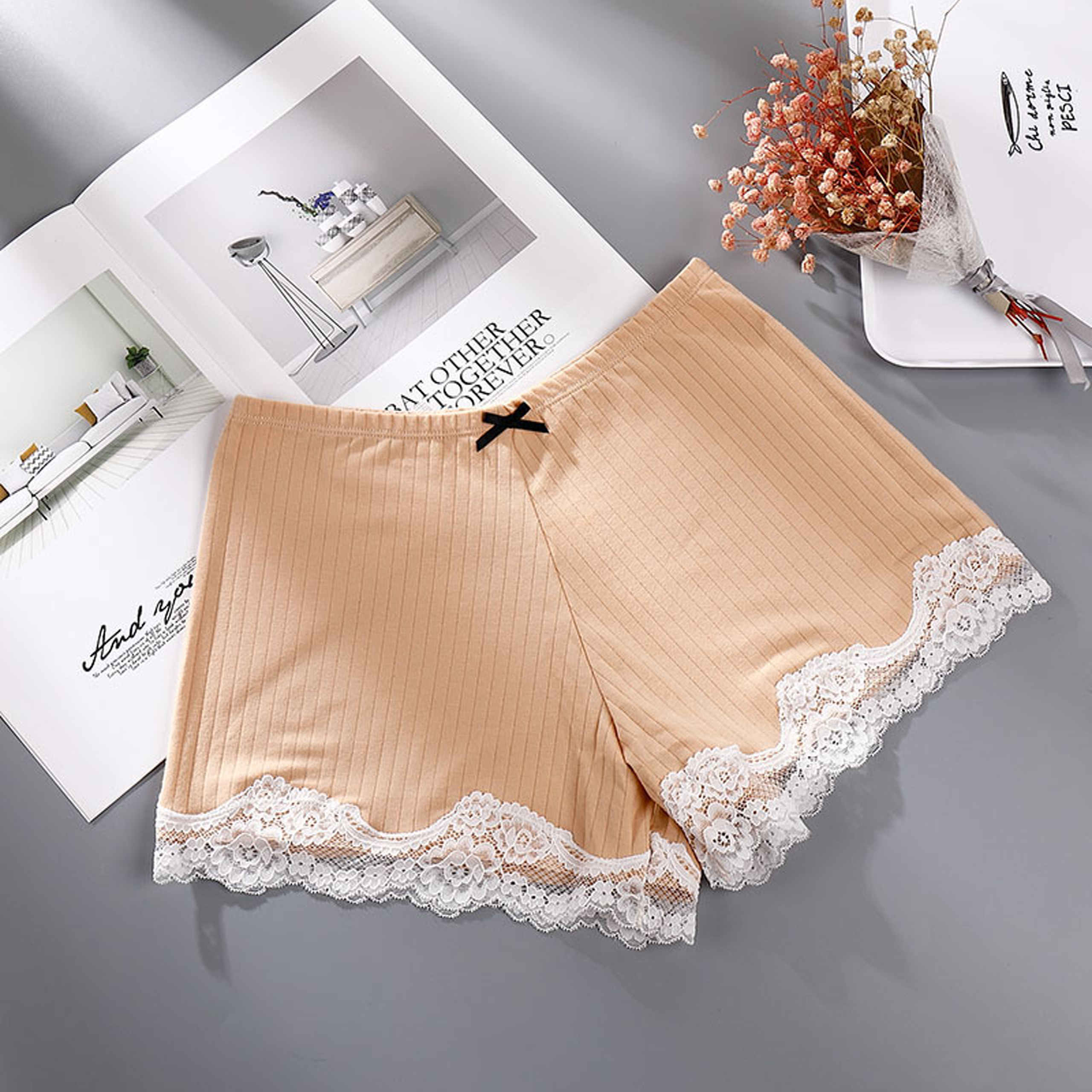 COMBO 5 QUẦN VÁY COTTON TĂM CHÂN REN 044