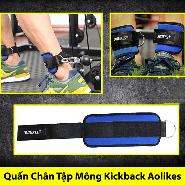 Quấn Cổ Chân GYM Hỗ Trợ Tập Mông Chân Với Cáp Kickback Aolikes