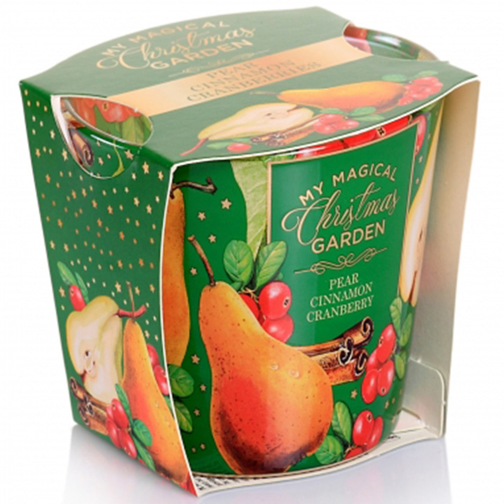 Ly nến thơm tinh dầu Bartek Christmas Garden 115g QT028601 - cam, lê, quế (giao mẫu ngẫu nhiên)